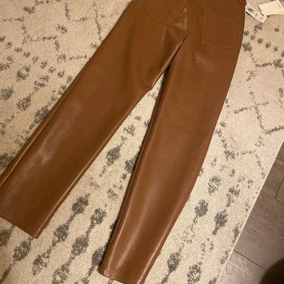 Aritzia Brown Vegan Leather Pants - Picture 2 of 7